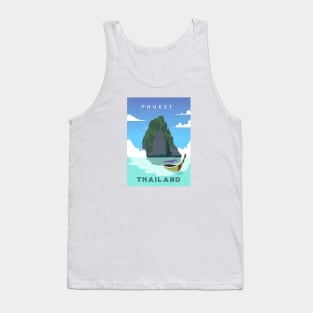 Phuket, Thailand. Retro travel poster Tank Top